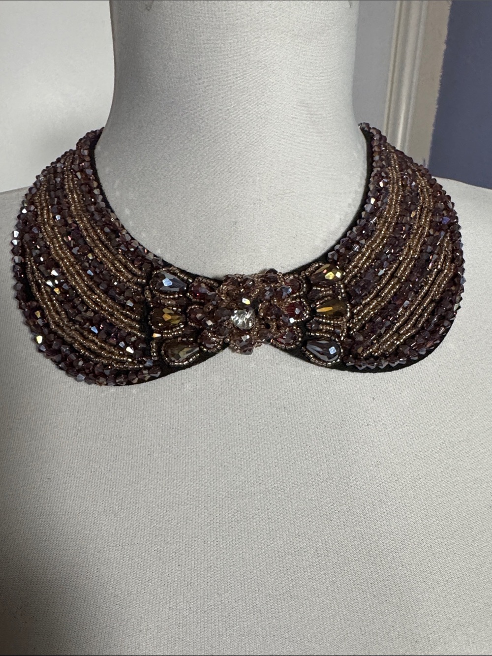 Embellished Beaded Peter Pan Collar Necklace